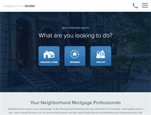 Tablet Screenshot of neighborhoodlender.com